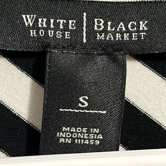 White House, Black market, black and white striped ruched tank top - Picture 13 of 15